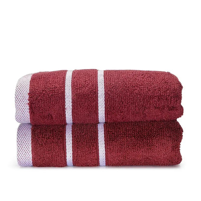 Desteiny Hand Towel | Set Of 2 | Multiple Colors Maroon