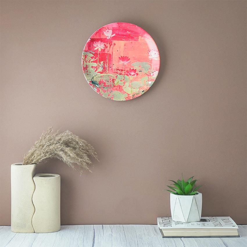 Artistic Design Multicolor Ceramic Wall Plates | 10 inches