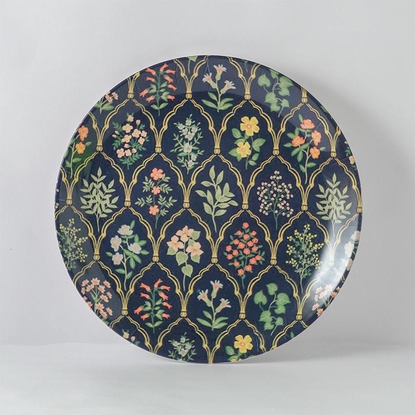 Bold Moroccan Print Multicolor Ceramic Wall Plate | 10 inches