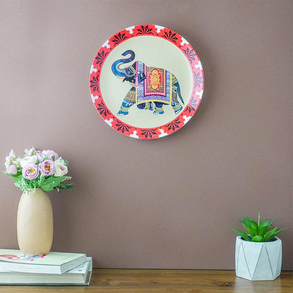 Amazing Multicolor Elephant Design Ceramic Wall Plate | 10 inches