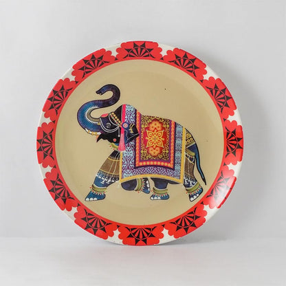 Amazing Multicolor Elephant Design Ceramic Wall Plate | 10 inches