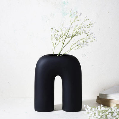 Elegant & Durable Contemporary Design Ceramic Vase Without Flower | 9 x 4 x 10 inches