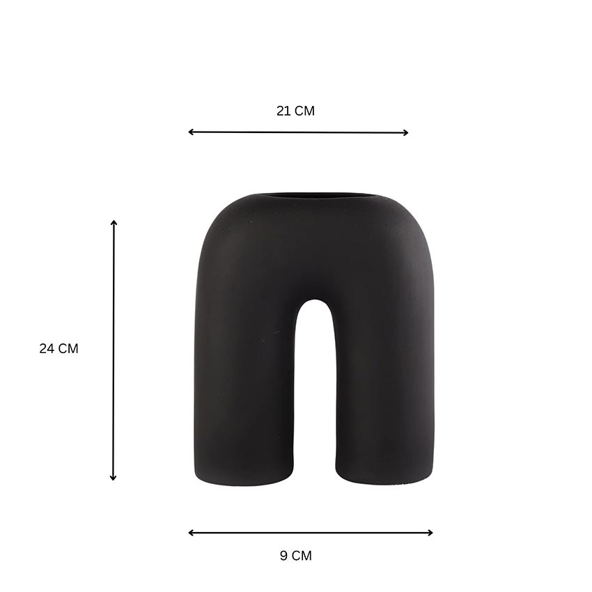 Elegant & Durable Contemporary Design Ceramic Vase Without Flower | 9 x 4 x 10 inches