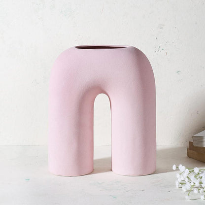 Elegant & Durable Contemporary Design Ceramic Vase Without Flower | 9 x 4 x 10 inches