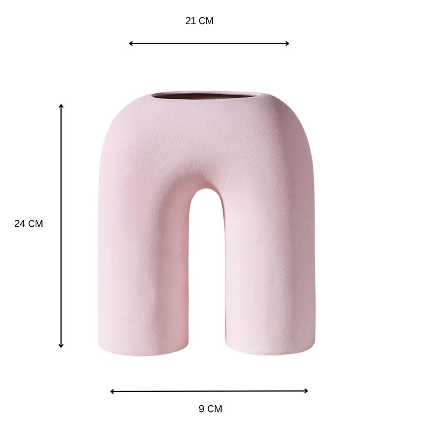 Elegant & Durable Contemporary Design Ceramic Vase Without Flower | 9 x 4 x 10 inches