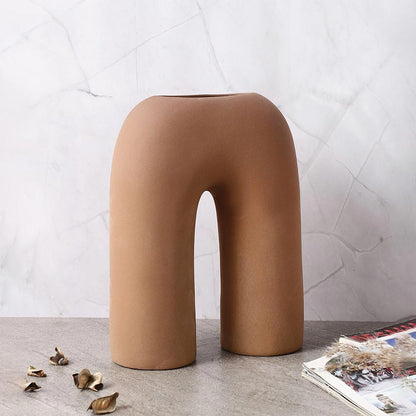 Elegant & Durable Contemporary Design Ceramic Vase Without Flower | 9 x 4 x 10 inches