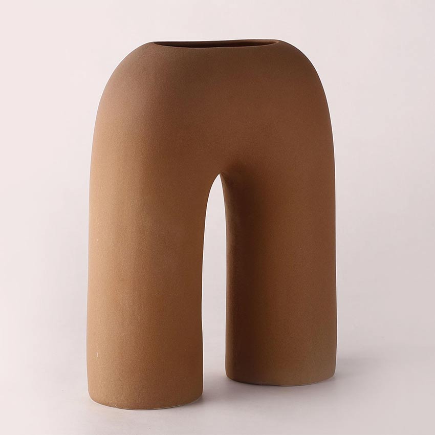 Elegant & Durable Contemporary Design Ceramic Vase Without Flower | 9 x 4 x 10 inches