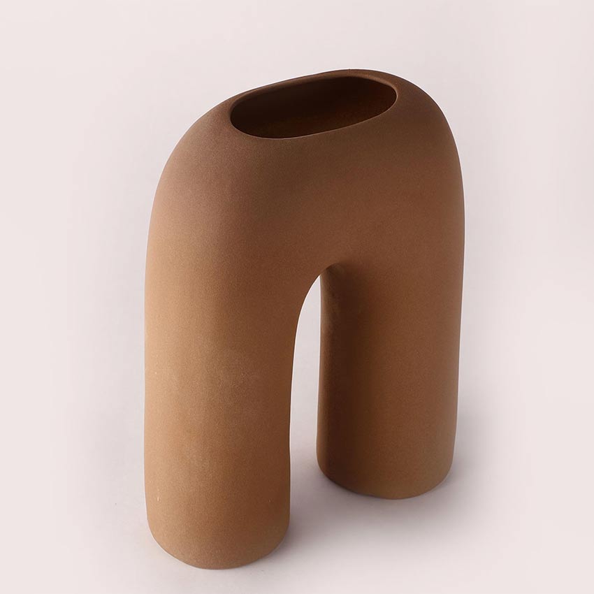 Elegant & Durable Contemporary Design Ceramic Vase Without Flower | 9 x 4 x 10 inches