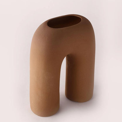 Elegant & Durable Contemporary Design Ceramic Vase Without Flower | 9 x 4 x 10 inches