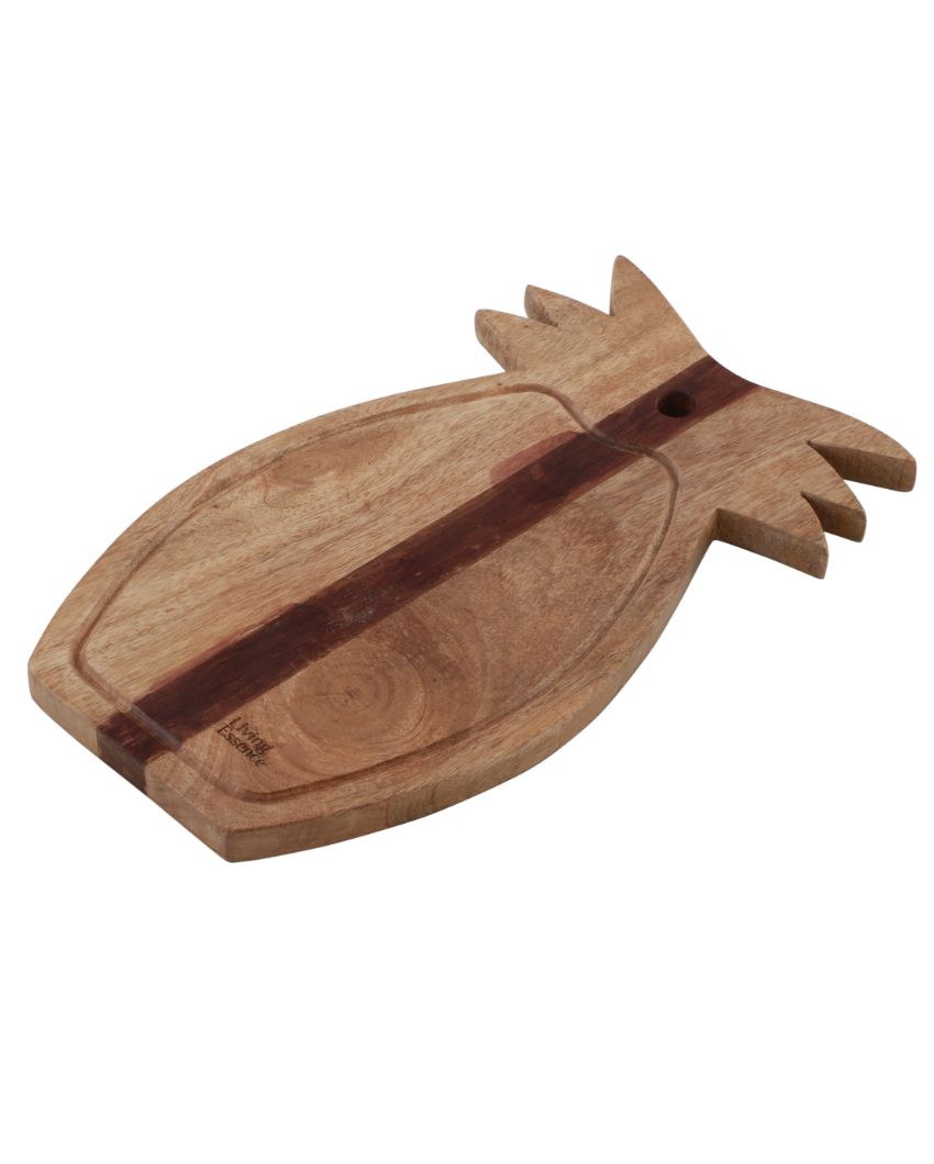 Pineapple Shape Wooden Chopping Board | 13 x 7 inches