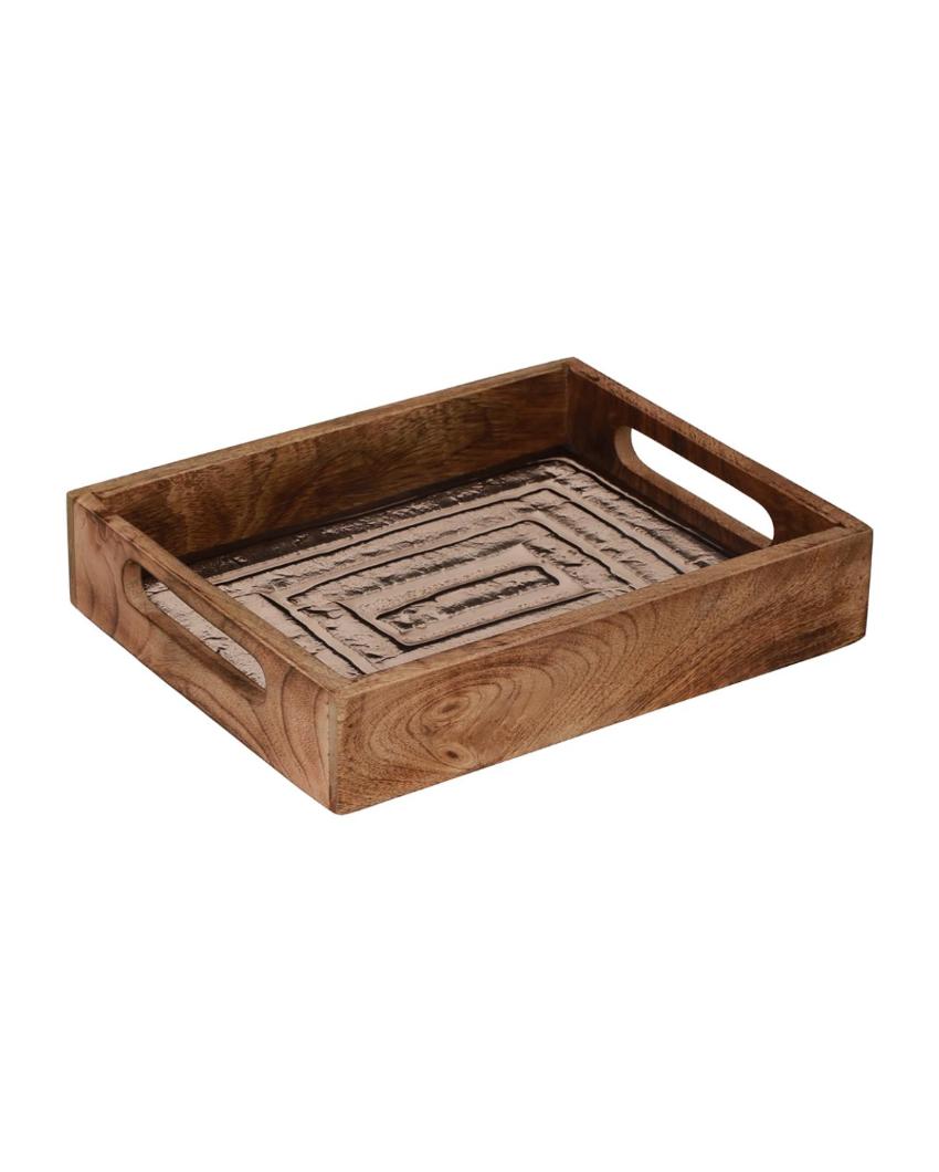 Rustic Autumn Glow Serving Tray | 11 x 8 x 2 inches