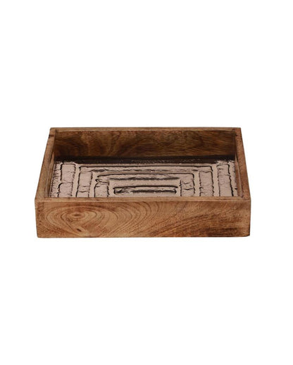 Rustic Autumn Glow Serving Tray | 11 x 8 x 2 inches