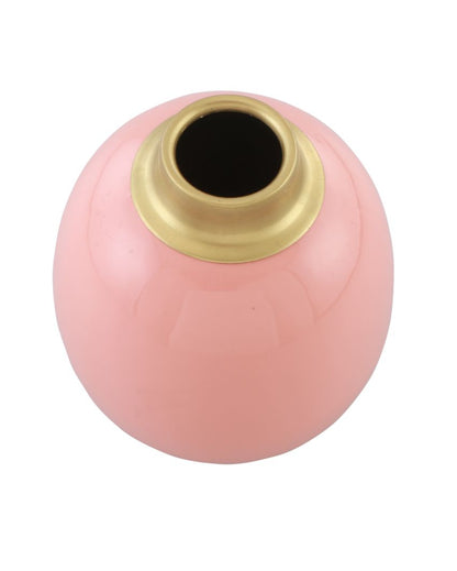 Mayur Pink Enamel Vase | 6 Inches