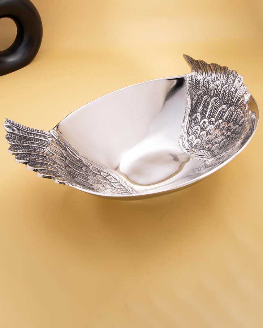 Elegant Winged Grace Oval Serving Bowl | 17 x 12 x 5 inches