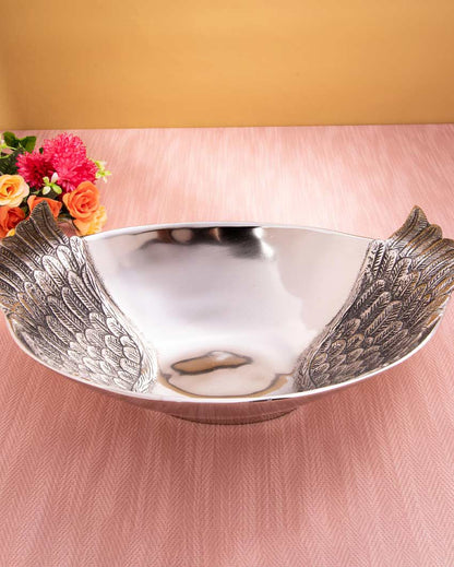 Elegant Winged Grace Oval Serving Bowl | 17 x 12 x 5 inches