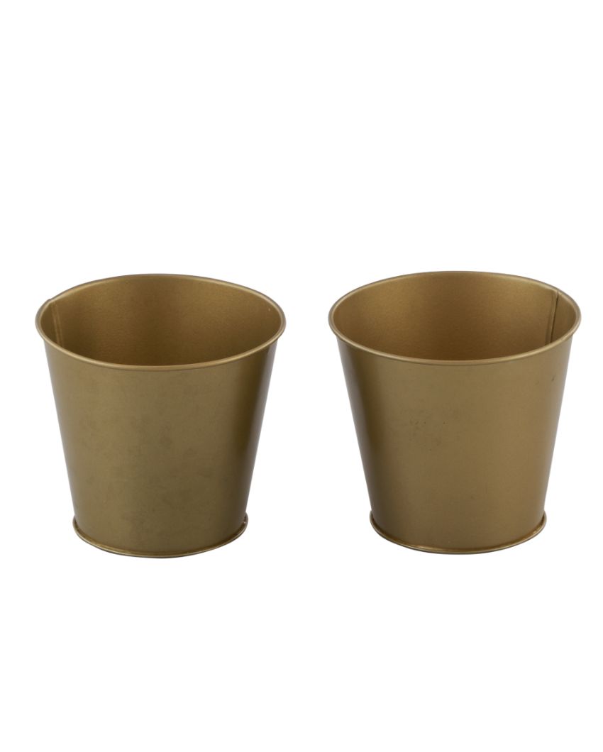 Multipurpose Metal Pots | Set of 2 | 4 Inches | 450 ml