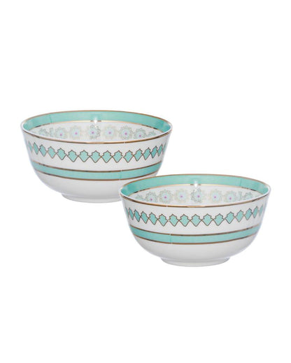 Charming Seaside Bloom 24k Gold Plated Bowls | Set of 4 | 4 x 2 inches