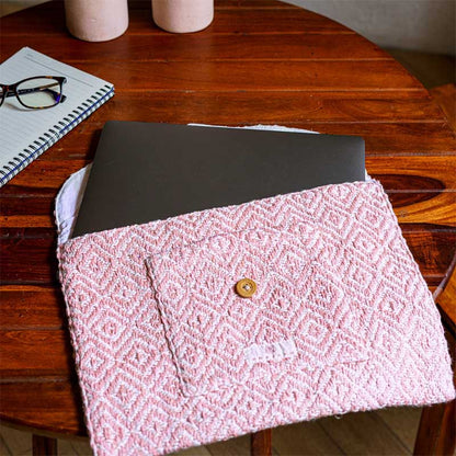 Kys Laptop Sleeve | Pink and Purple | Hemp Cotton Blend | Washable | Fits 11”-15” screen laptops Default Title