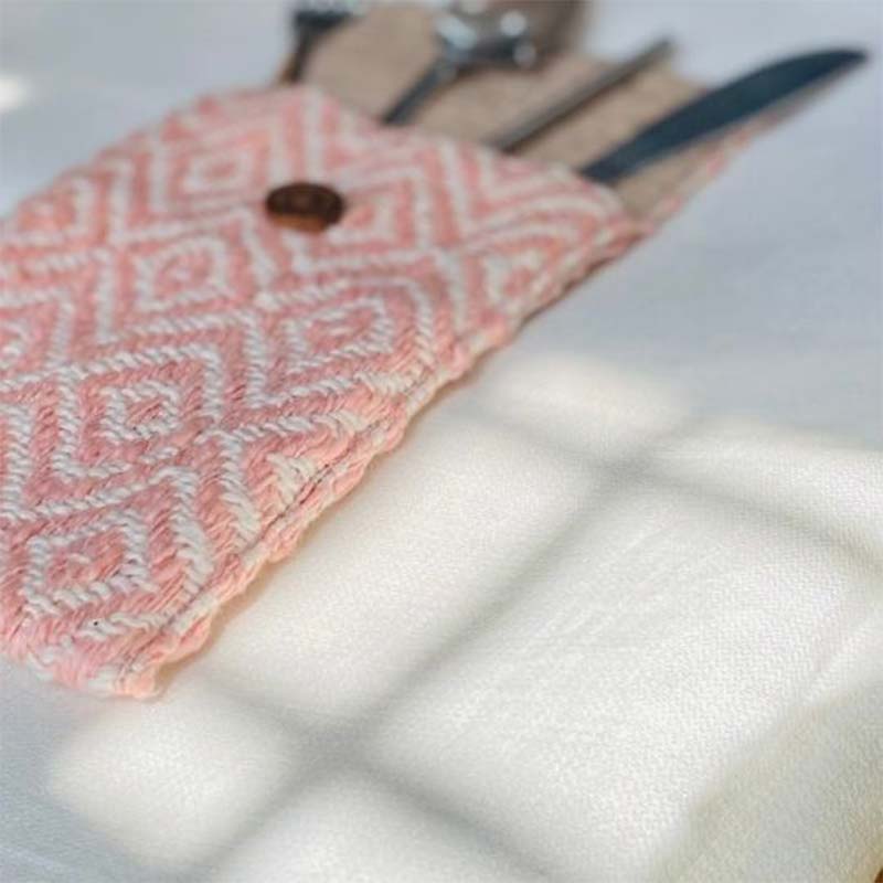 Kys - Multipurpose Handwoven Pouch | Hemp Cotton Blend | Pink Default Title