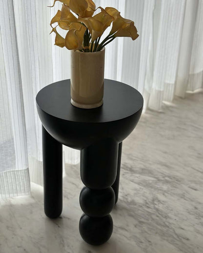 Sleek Jaxx Black Wooden Side Table | 14 x 21 inches