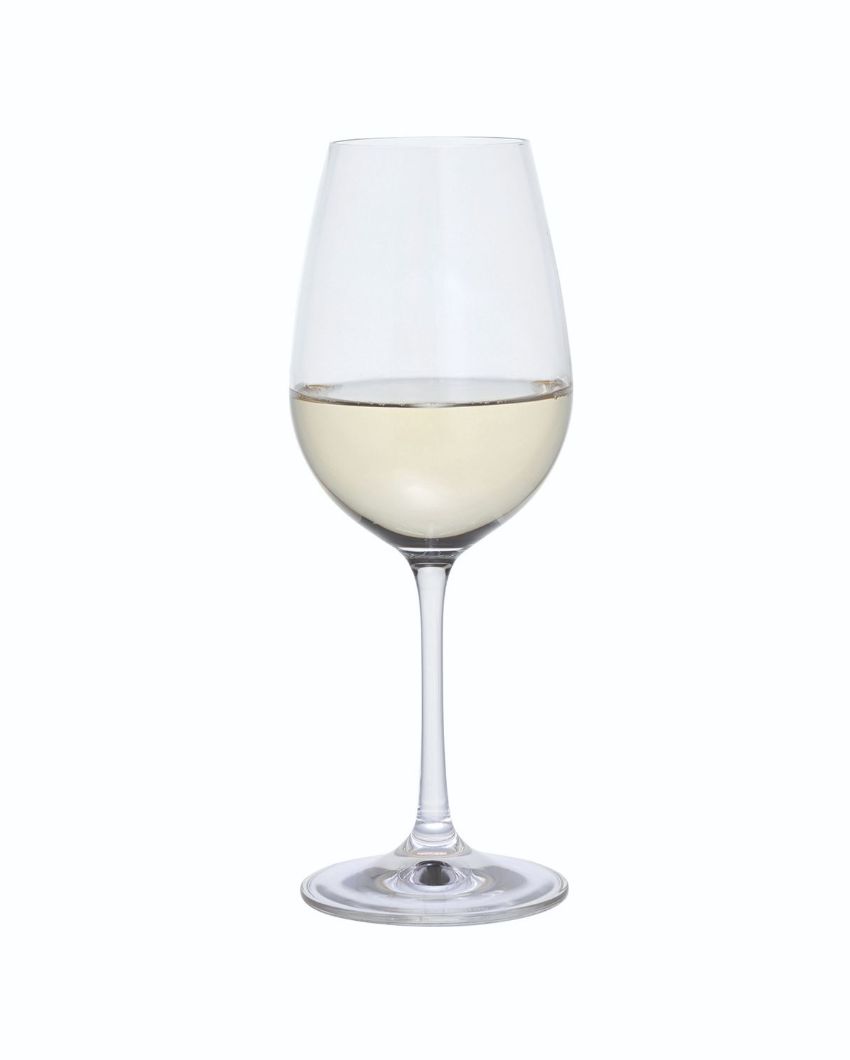 Premium Crystal Wine Glasses | 4 x 9 inches | Set of 6 | 350ml