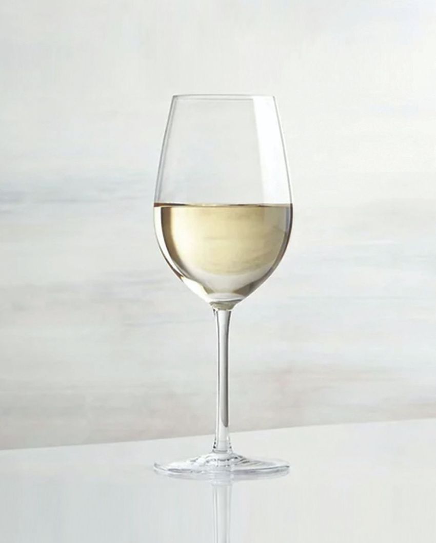 Premium Crystal Wine Glasses | 4 x 9 inches | Set of 6 | 350ml