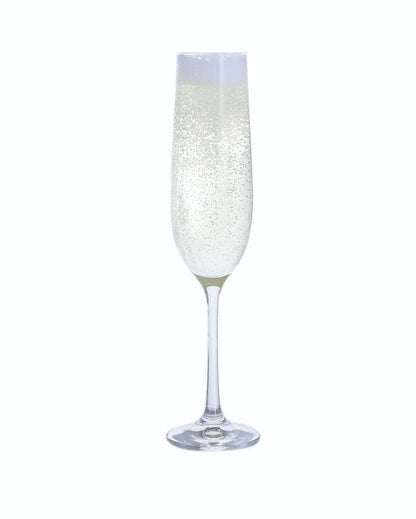 Elegant Crystal Flute Champagne Glasses | 2 x 9 inches | Set of 6 | 190ml