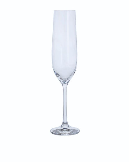 Elegant Crystal Flute Champagne Glasses | 2 x 9 inches | Set of 6 | 190ml