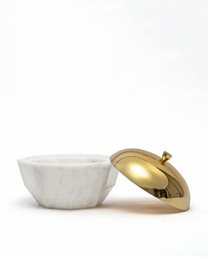 Facet Bowls | Set Of 2 | Marble