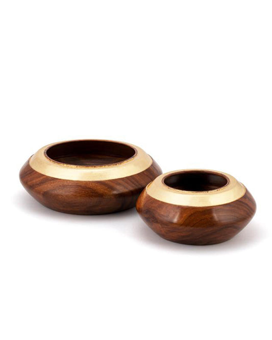 Rosewood Gold Bowls | Set Of 2