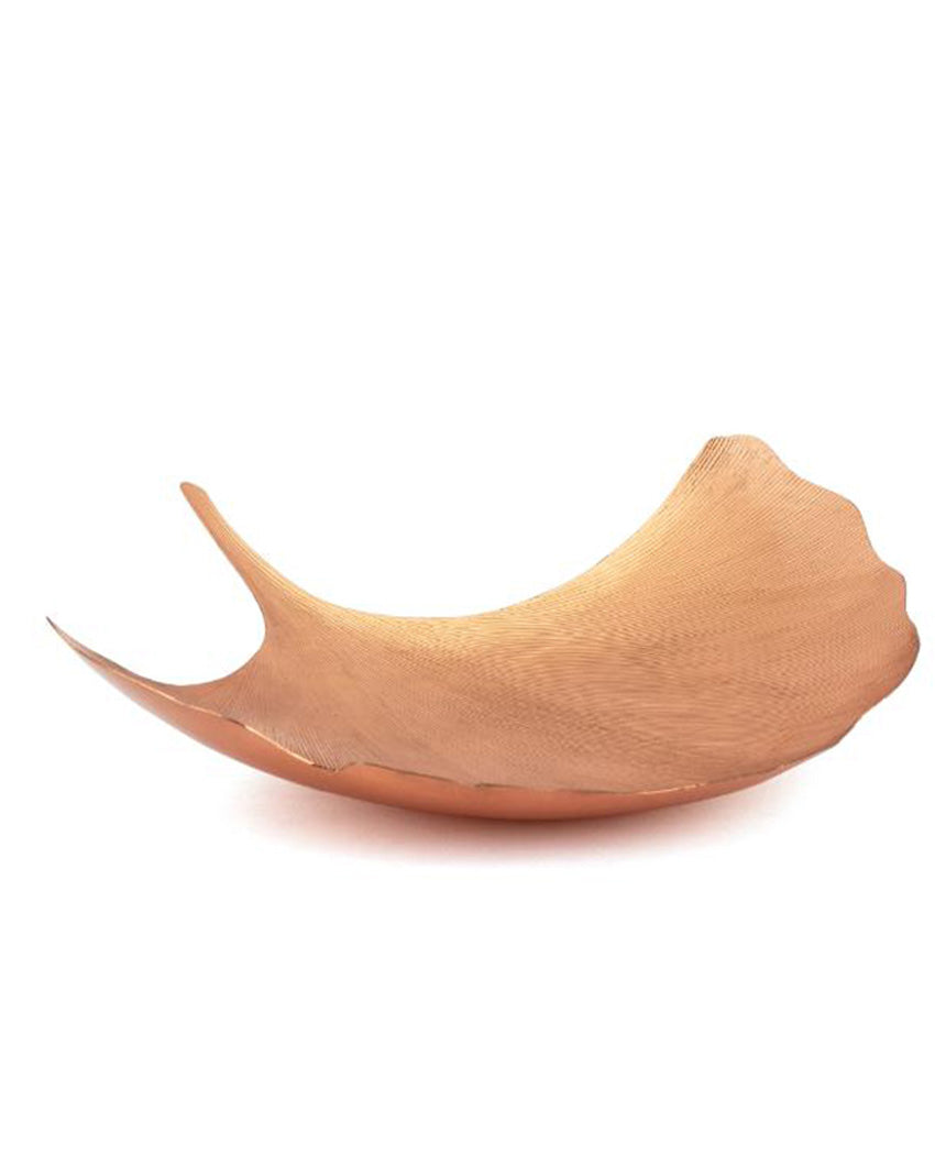 Copper Ginkgo Leaf Platter 13 inches