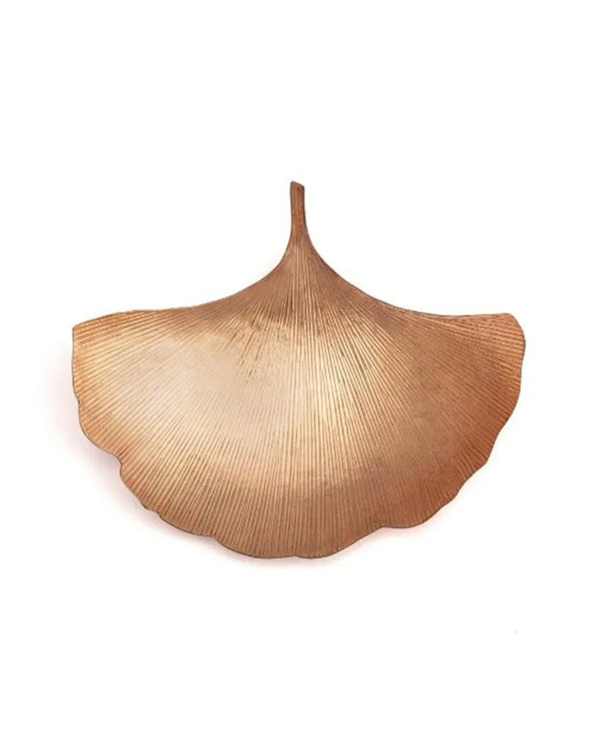 Copper Ginkgo Leaf Platter 7 inches