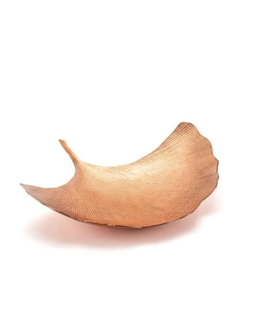 Copper Ginkgo Leaf Platter 7 inches