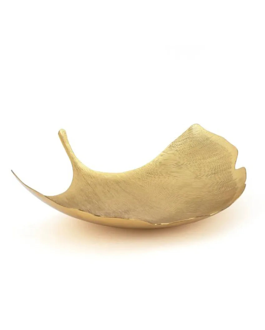 Brass Ginkgo Leaf Platter 13 inches