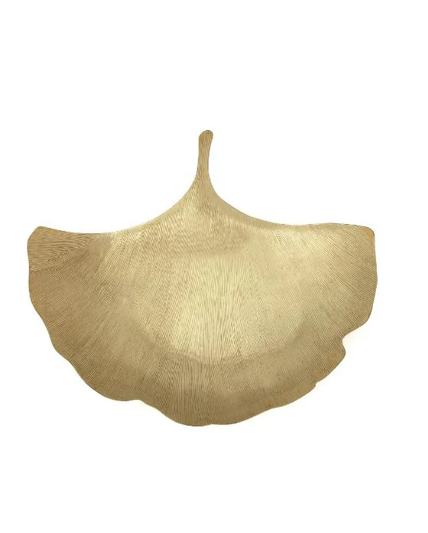 Brass Ginkgo Leaf Platter 7 inches