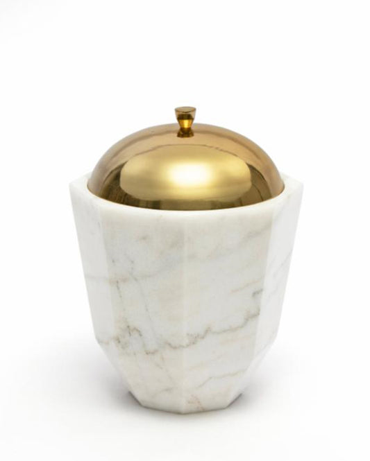 Facet Marble Canister 5 inches