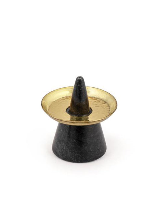 Black Pyramid Marble Incense Stick Holder Small (1 inches)