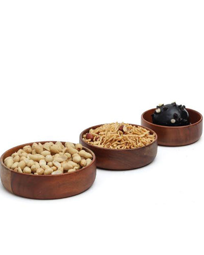 Nia Wooden Bowls | Set of 3