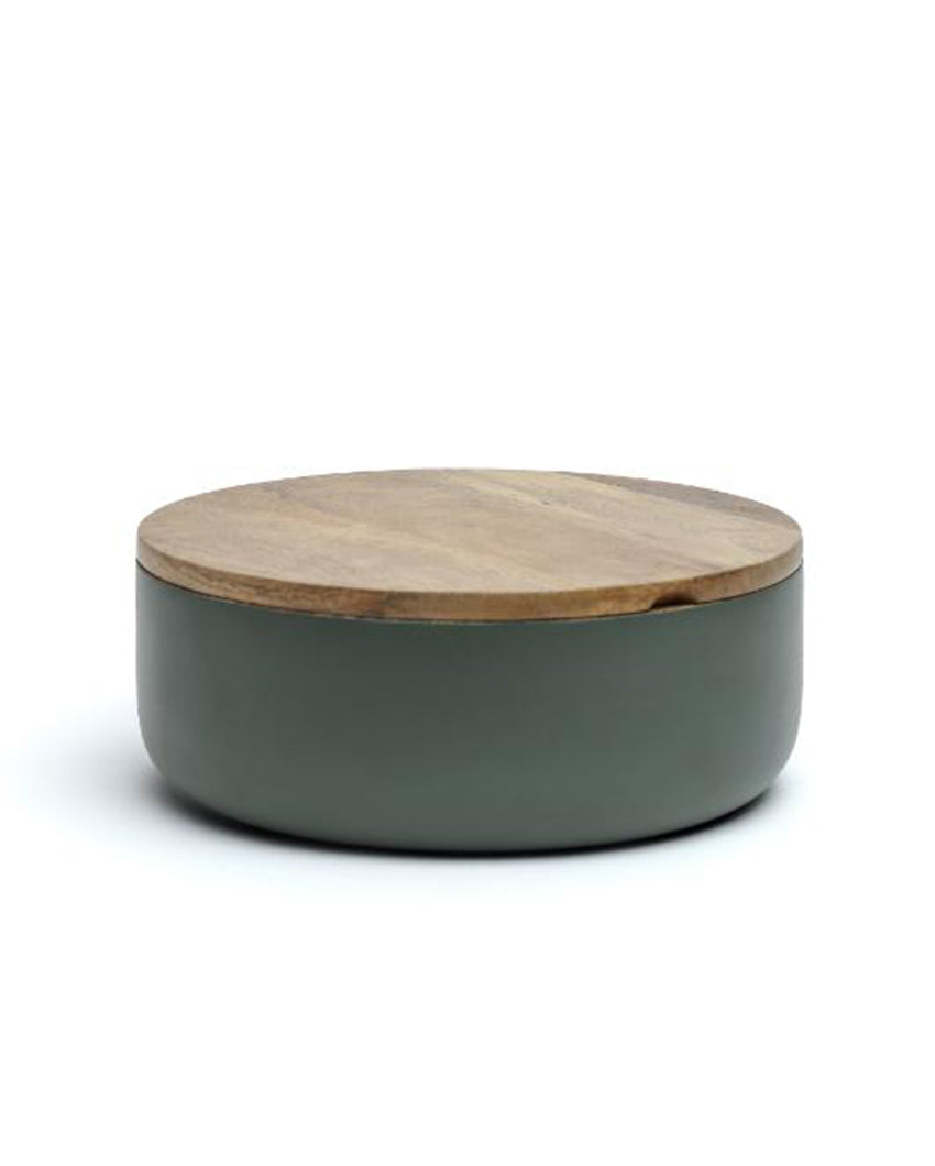 Luca Wooden Roti Box Green