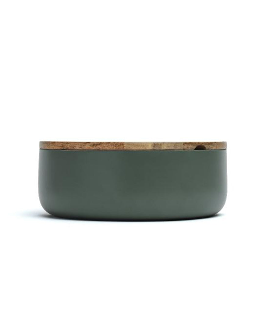 Luca Wooden Roti Box Green