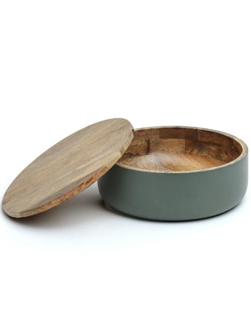 Luca Wooden Roti Box Green