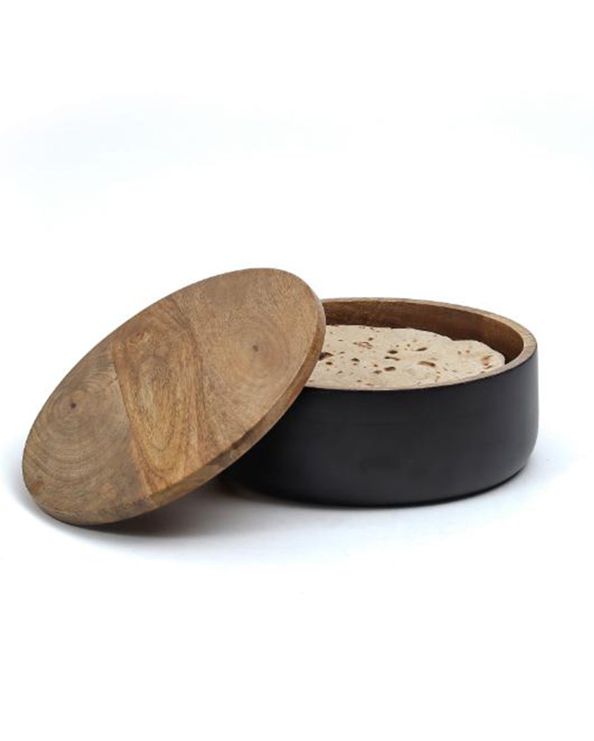 Luca Wooden Roti Box Black