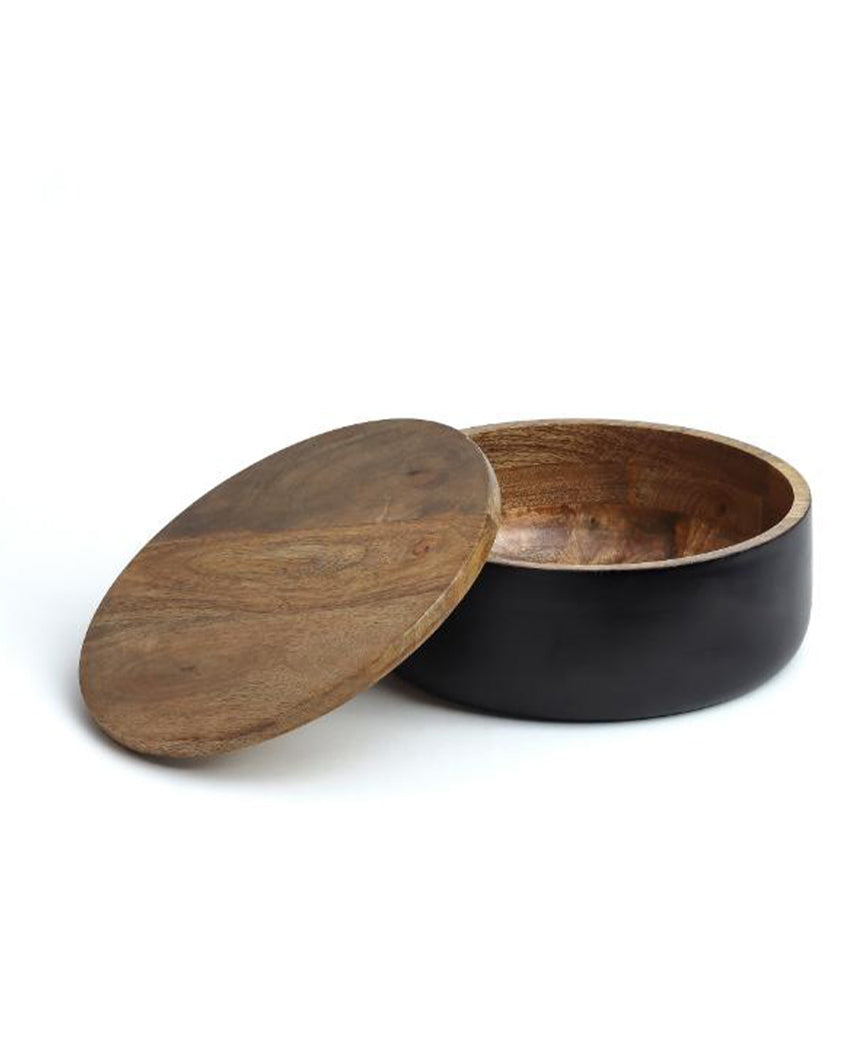 Luca Wooden Roti Box Black