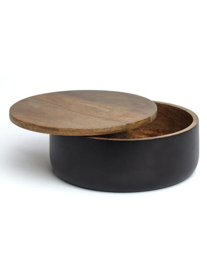 Luca Wooden Roti Box Black