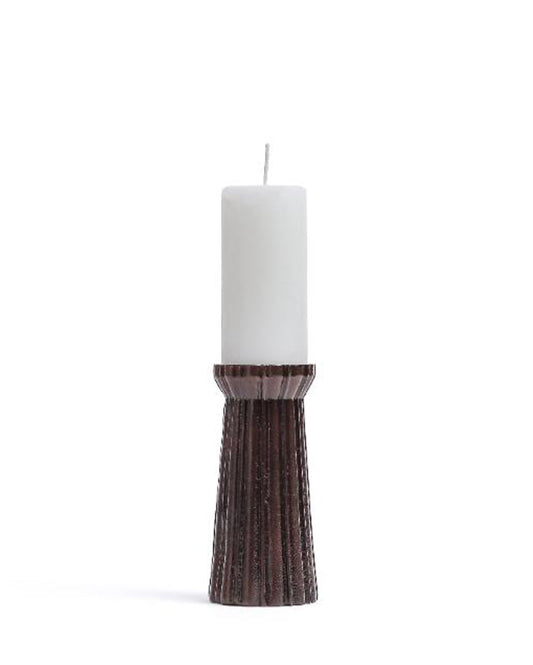 Brown Qutub Aluminum Candle Stand Large (5.2 inches)