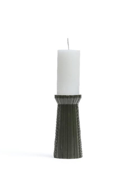 Grey Qutub Aluminum Candle Stand Large (5.2 inches)