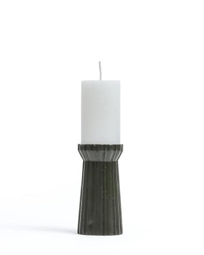 Grey Qutub Aluminum Candle Stand Medium (5 inches)