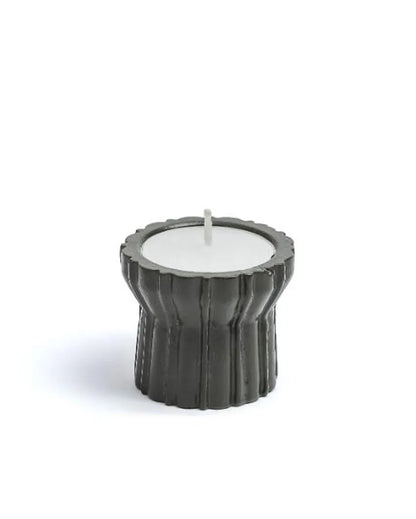 Grey Qutub Aluminum Candle Stand Tea Light (3 inches)