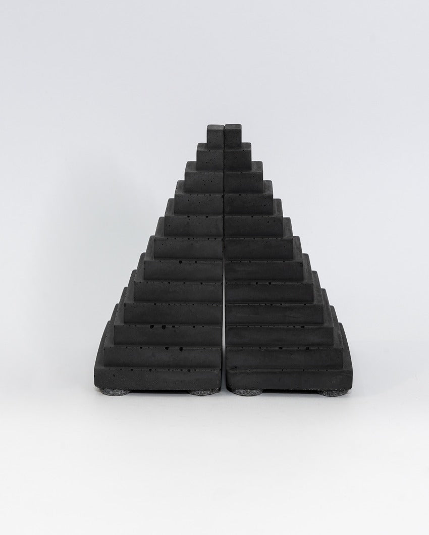 Inspirational Design Staircase To Knowledge Concrete Bookend | 3 x 3 x 5 inches