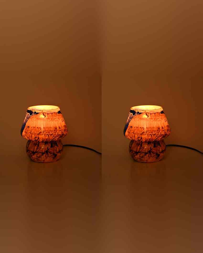 Anémona Decorative Lighting Glass & Metal Table Lamp | 5 x 7 inches